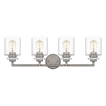 Quoizel Jaspar 4-Light Antique Nickel Vanity Light JSP8630AN